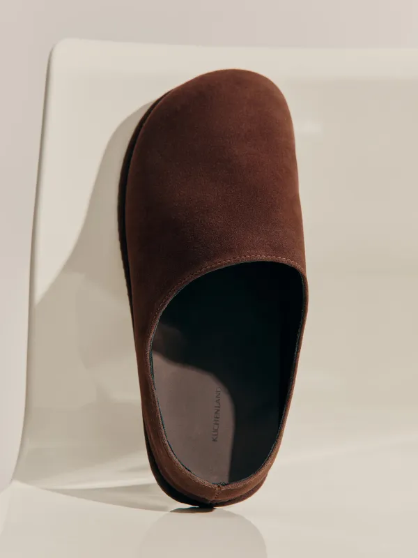 Лаконичные сабо из экозамши, Suede, image-7