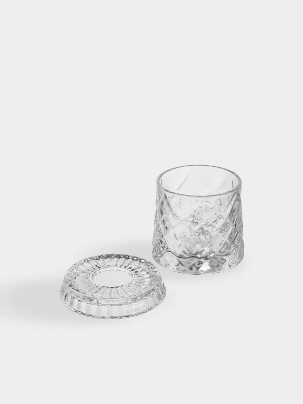 Стакан для виски, 8 см, 250 мл, на подставке, стекло Р, Rhomb, image-3