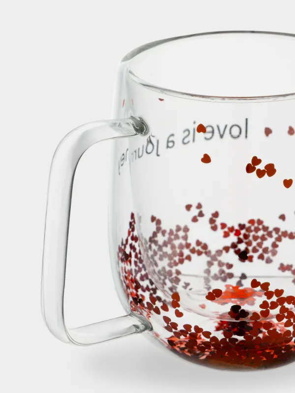 Кружка, 280 мл, стекло Б, Сердца, Air decor, image-2