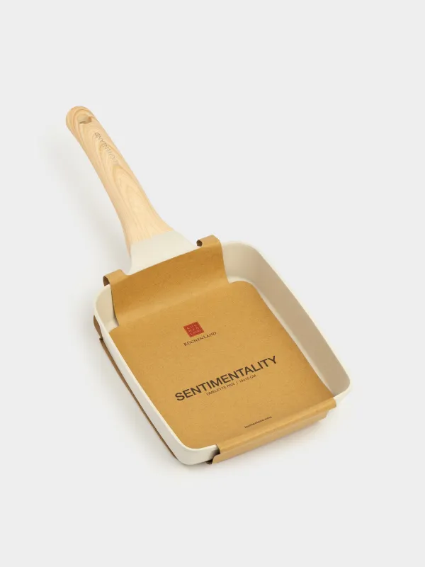 Сковорода для омлета, 18х15 см, с покрытием, алюминий, молочная, Sentimentality, image-6