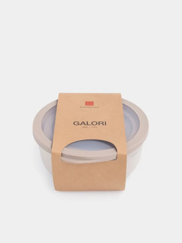 Набор мисок, 3 шт, с крышкой, Galori, image-4