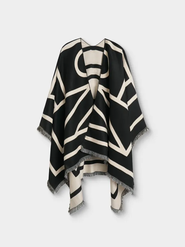 Пончо двустороннее с бахромой, Poncho, image-4