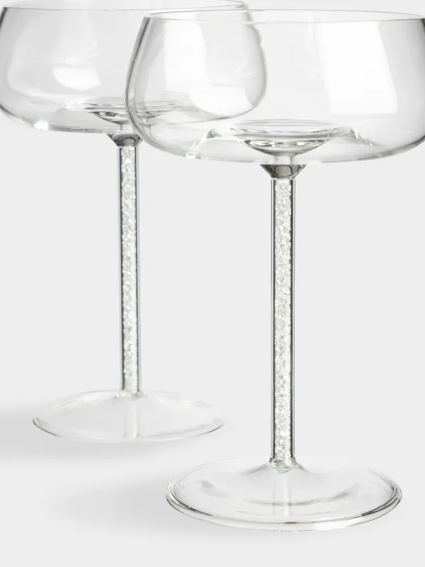Бокал-креманка для шампанского, 2 шт, со стразами, Sorento crystal, image-1