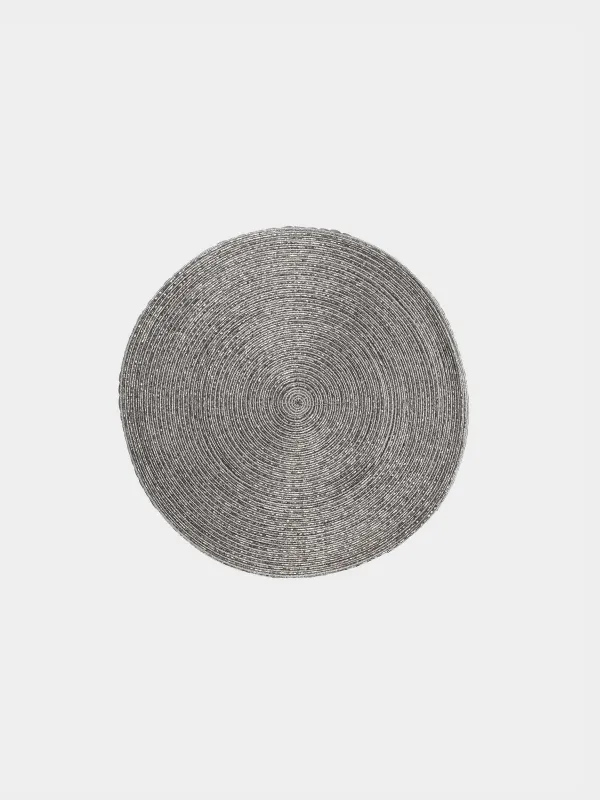 Салфетка под приборы, 36 см, из бисера, Rotation beads, image-0