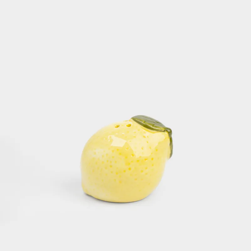 Емкость для соли или перца, 7 см, керамика D, желтая, Лимон, Sicily