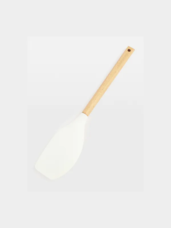 Лопатка-шпатель, 32 см, силикон/дерево, бежевая, Provence, image-1