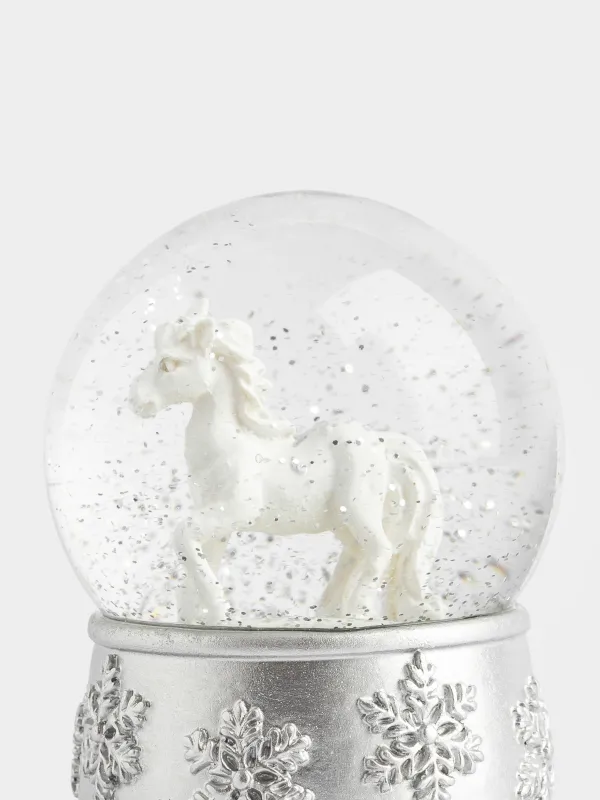 Снежный шар, 7 см, стекло/полирезин, Silver style, image-2