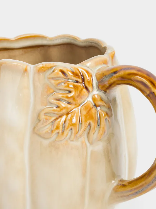 Кружка, 560 мл, керамика R, молочно-коричневая, Тыква, Pumpkin velir, image-1