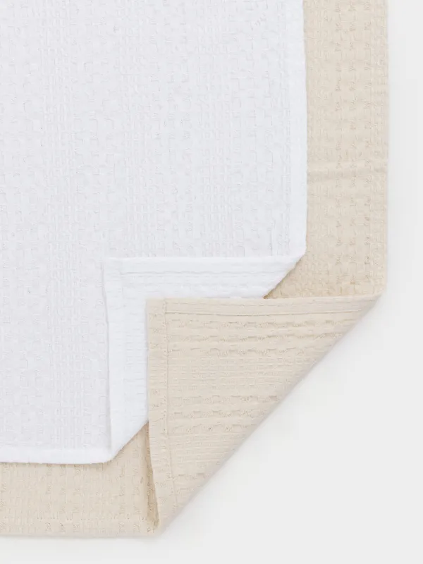 Полотенце, 40х60 см, 2 шт, в корзине, хлопок/целлюлоза, белое/бежевое, Basket towel, image-3