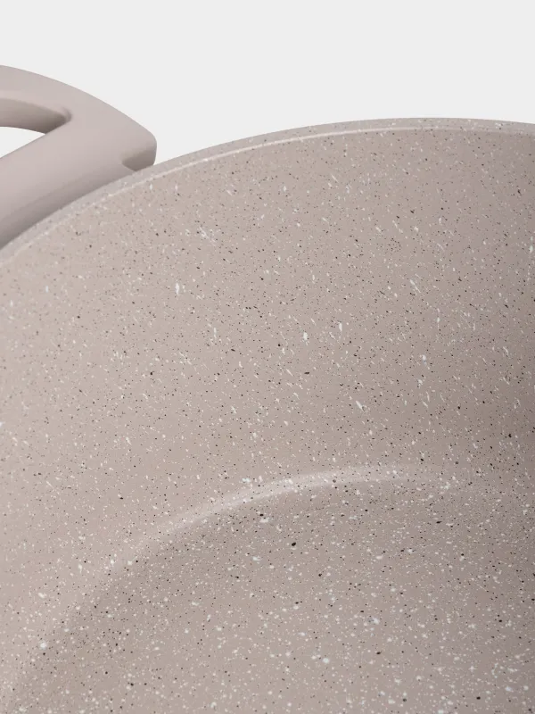 Кастрюля, 24 см, 3,9 л, с крышкой, с покрытием, алюминий, серая, Ginelli, image-4