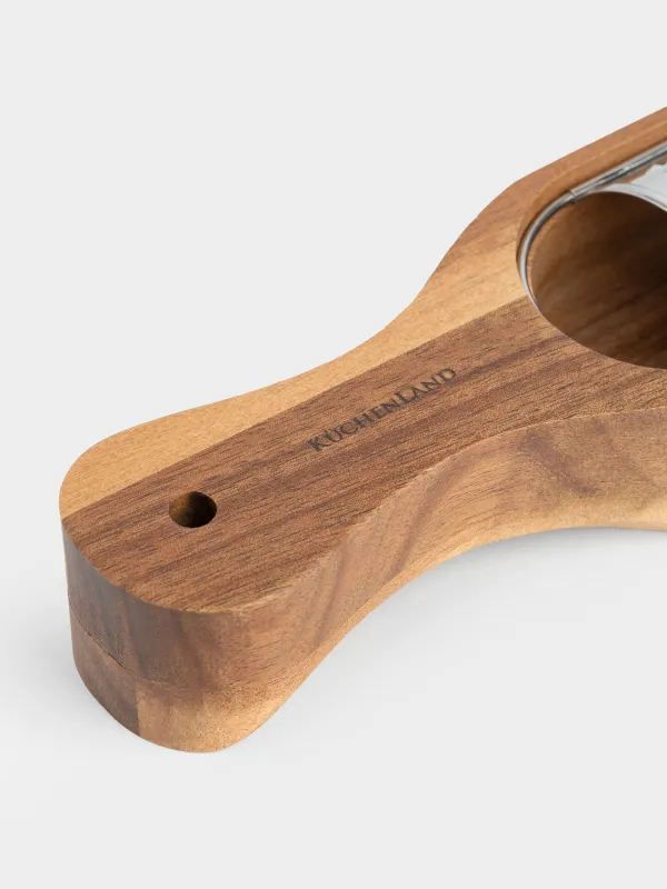 Терка, 24х7 см, с контейнером, с ручкой, сталь/дерево, Noble tree, image-3