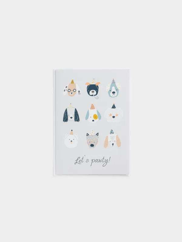 Открытка подарочная, 12х17 см, Let's party, Birthday, image-0