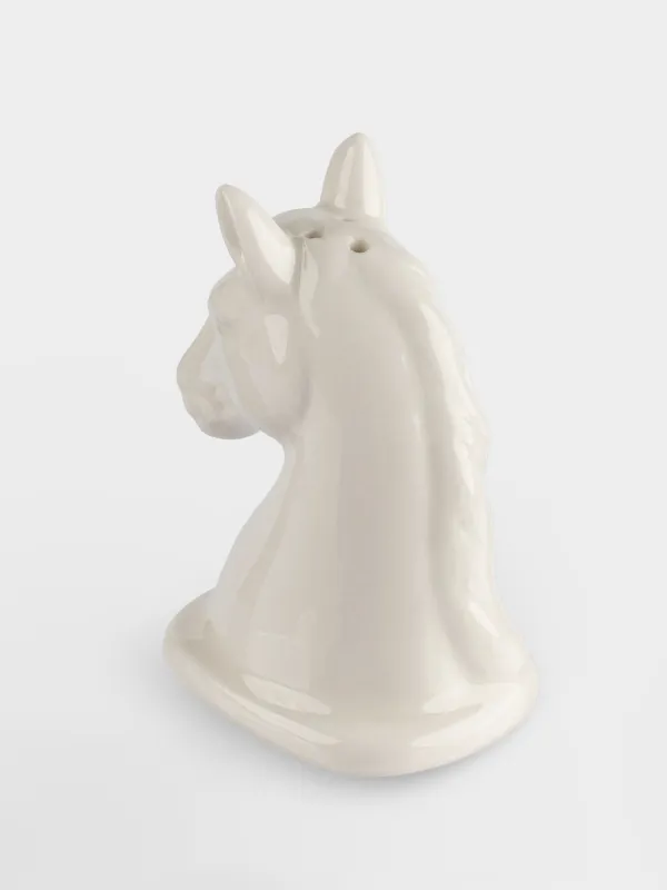 Емкость для соли или перца, 9 см, фарфор P, белая, Конь, Horse white, image-1