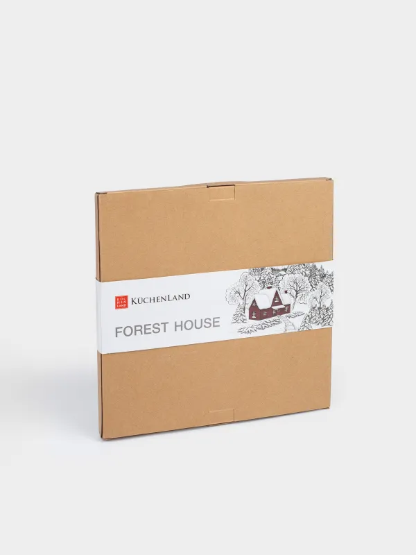 Тарелка обеденная, 27 см, фарфор N, белая, Дом в лесу, Forest house, image-5