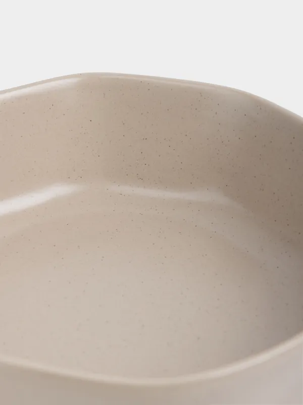 Салатник, 16х5 см, 550 мл, керамика K, бежевый, Мятый эффект, Crumple creme, image-2