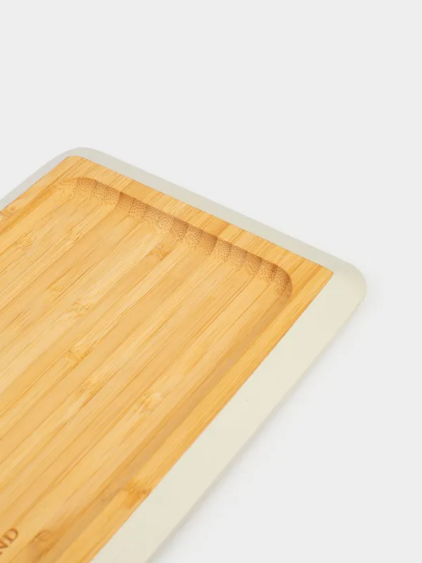 Блюдо, 24х16 см, с серым кантом, Bamboo soft, image-5