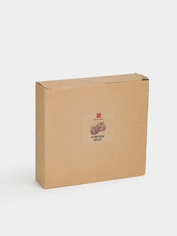 Блюдо, 16х15х4 см, керамика R, молочно-коричневое, Тыква с листом, Pumpkin velir, image-4