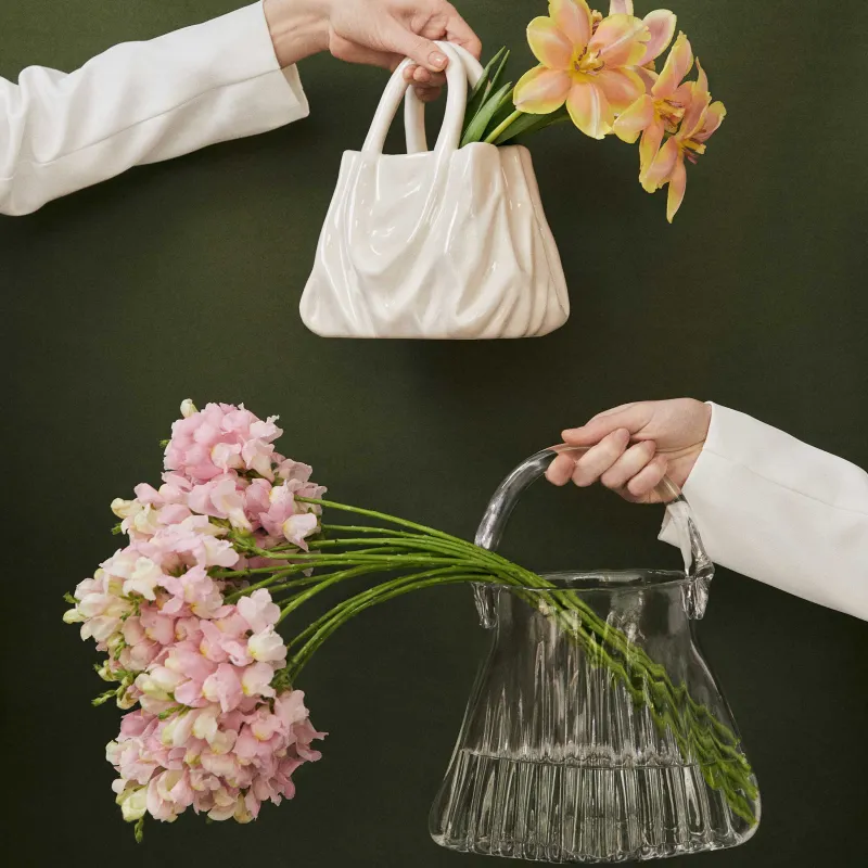 Ваза для цветов, 20х22 см, керамика, Crumple, image-6