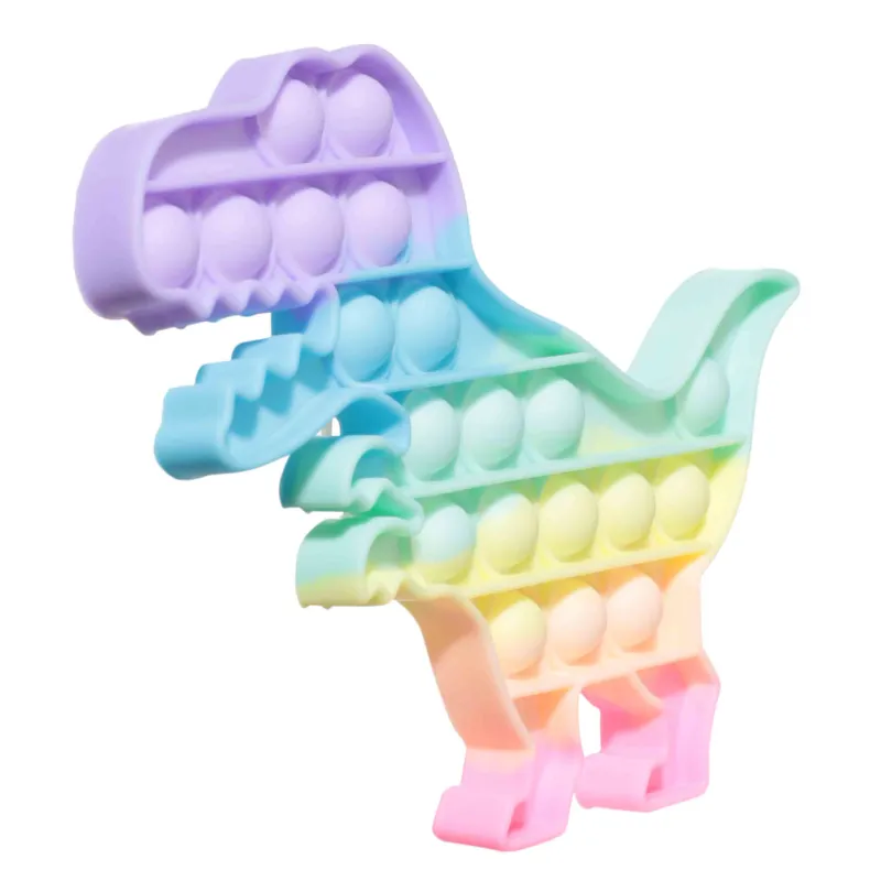 Игрушка-антистресс Pop-it, 19х14 см, силикон, цветная, Динозавр, Pop-it, image-1
