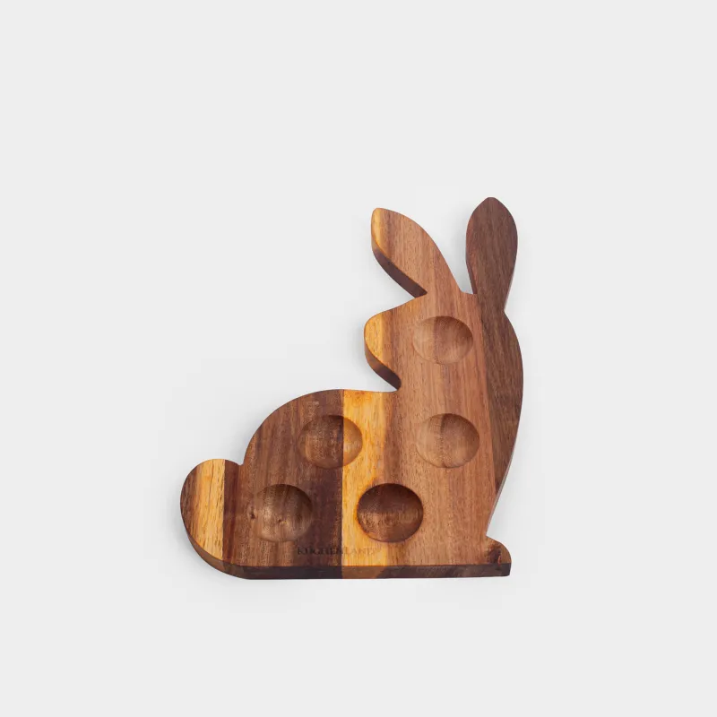 Подставка для яиц, 20x27 см, 5 отд, дерево, Кролик, Noble tree