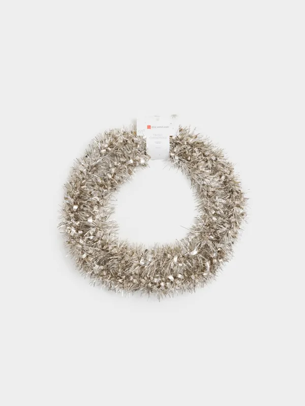 Гирлянда декоративная, 2 м, мишура, шампань, M, Tinsel christmas, image-3