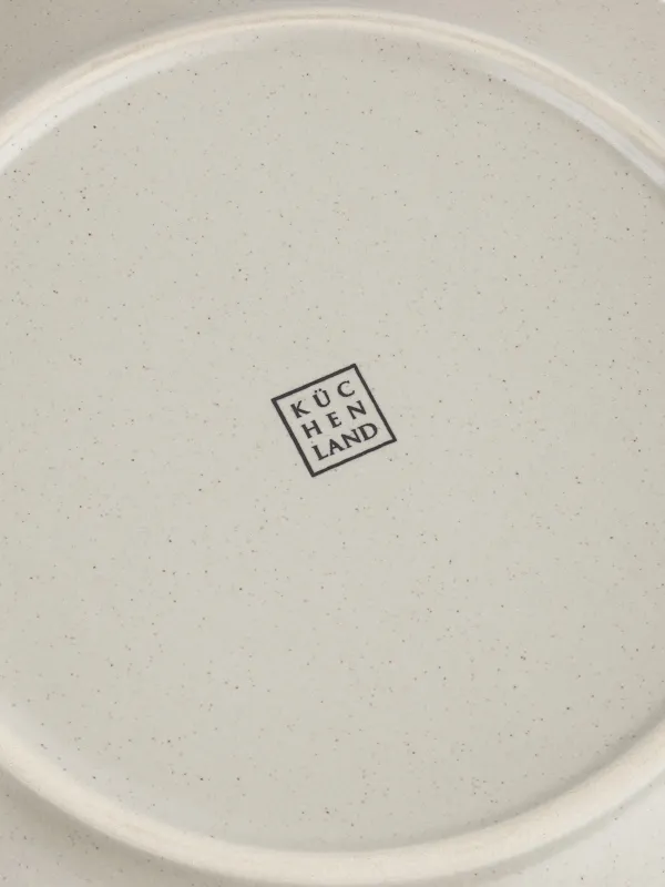 Тарелка закусочная, 22 см, керамика K, бежевая, Мятый эффект, Crumple creme, image-4