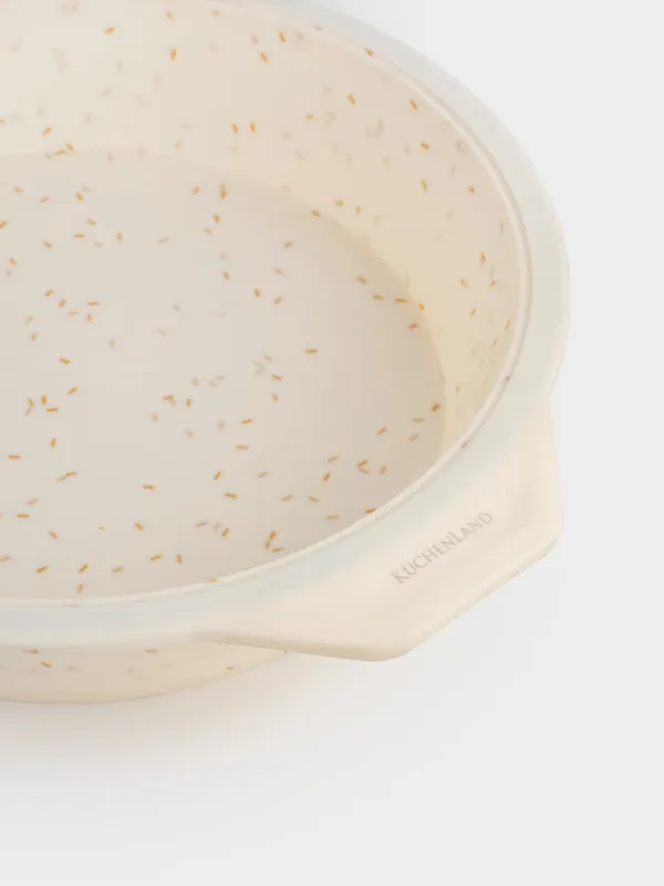 Форма для выпечки, 25 см, силикон/сталь, круглая, молочная, в крапинку, Bakery speckled, image-3