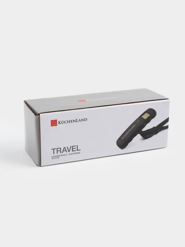 Весы для багажа, 12 см, электронные, пластик, черные, Travel, image-3