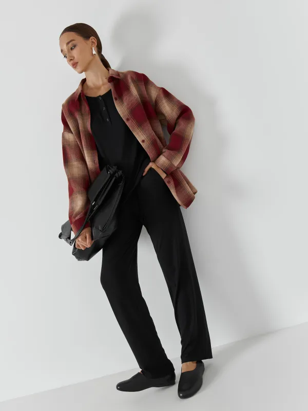 Брюки домашние, черные, Kelsey, image-4