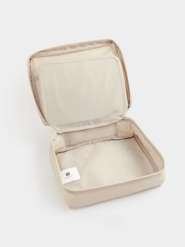 Косметичка дорожная, 21х16 см, полиэстер, бежевая, Easy Travel, image-4