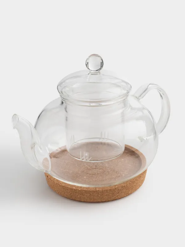 Чайник заварочный, 800 мл, на подставке, Clear cork, image-3