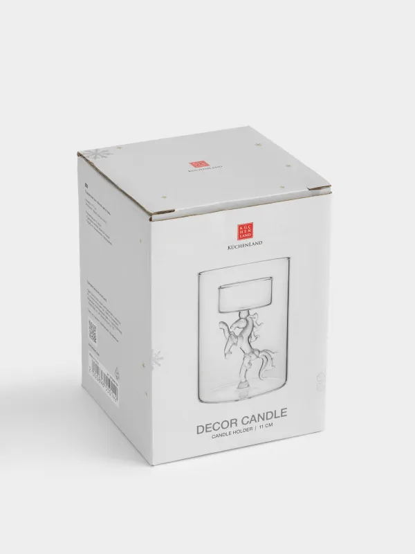 Подсвечник, 11 см, для чайной свечи, стекло Б, Конь, Decor candle, image-4