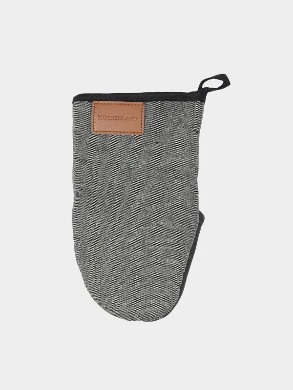 Прихватка-варежка, 14х25 см, полиэстер/неопрен, темно-серая, Melange, image-1