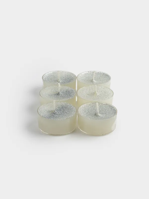 Свеча чайная, 4 см, 6 шт, с блестками, Metallic glow, image-3