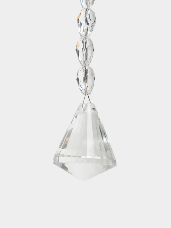Игрушка елочная, 13 см, Кристалл на бусах, Ice crystal, image-1