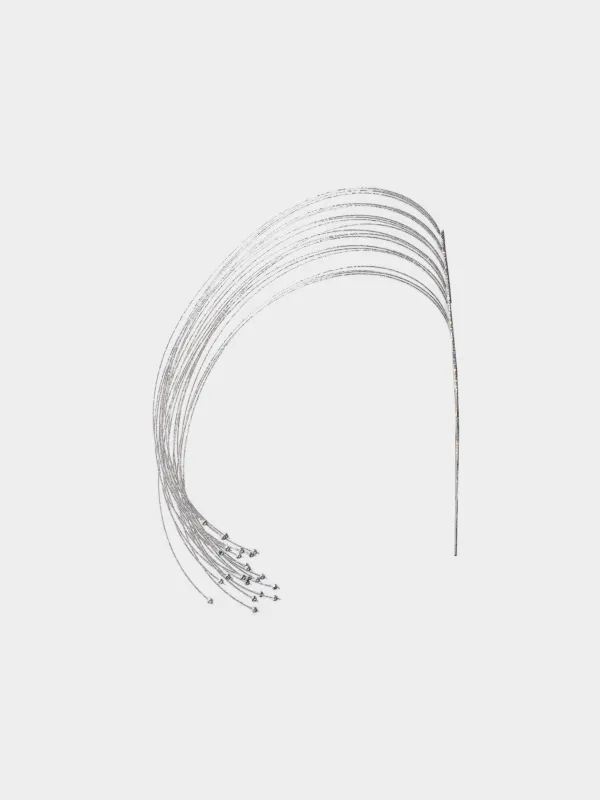 Ветка декоративная, 1,2 м, Серебристая ива, Curved decor, image-0