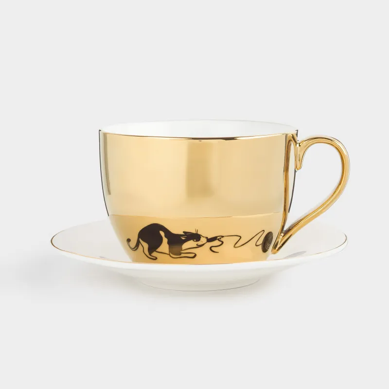 Пара чайная для завтрака, 500 мл, Кот, Cat, image-3