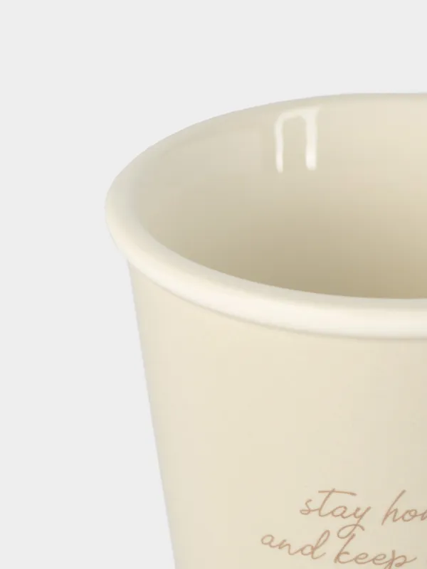 Стакан, 9 см, 320 мл, фарфор P, бежевый, Magic moments, image-2