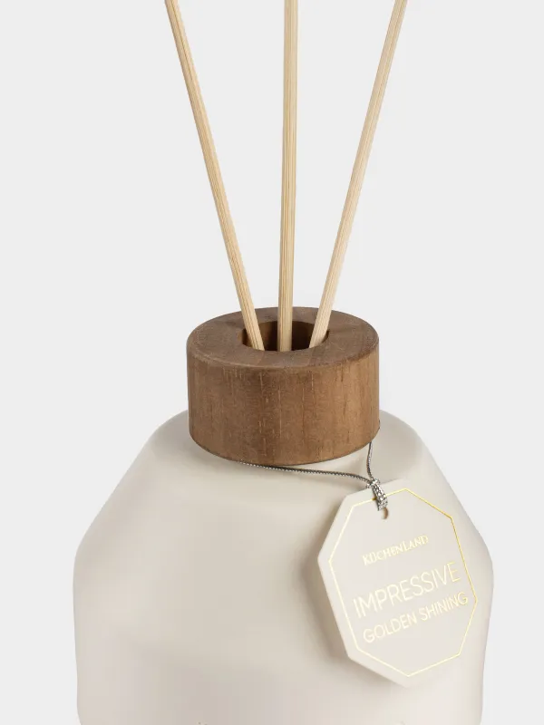 Ароматический диффузор, 200 мл, керамика, молочный, Golden shining, Impressive, image-3