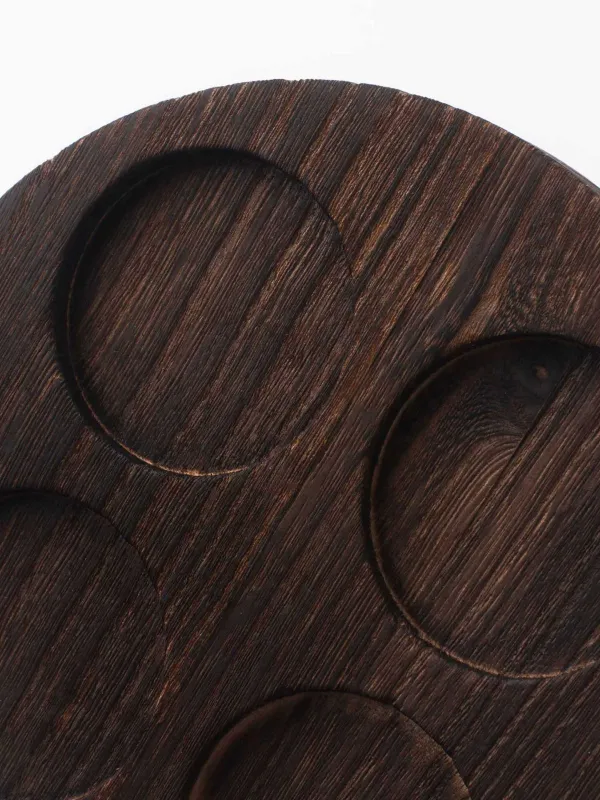 Стопка для водки, 80 мл, 4 шт, на подставке, стекло/металл/дерево, Орел и звери, Lux elements decor, image-4