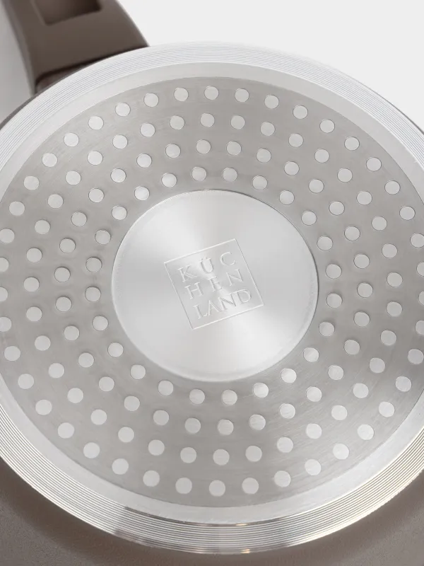 Ковш, 16 см, 1,3 л, с крышкой, с покрытием, алюминий, коричневый, Brown rock, image-4