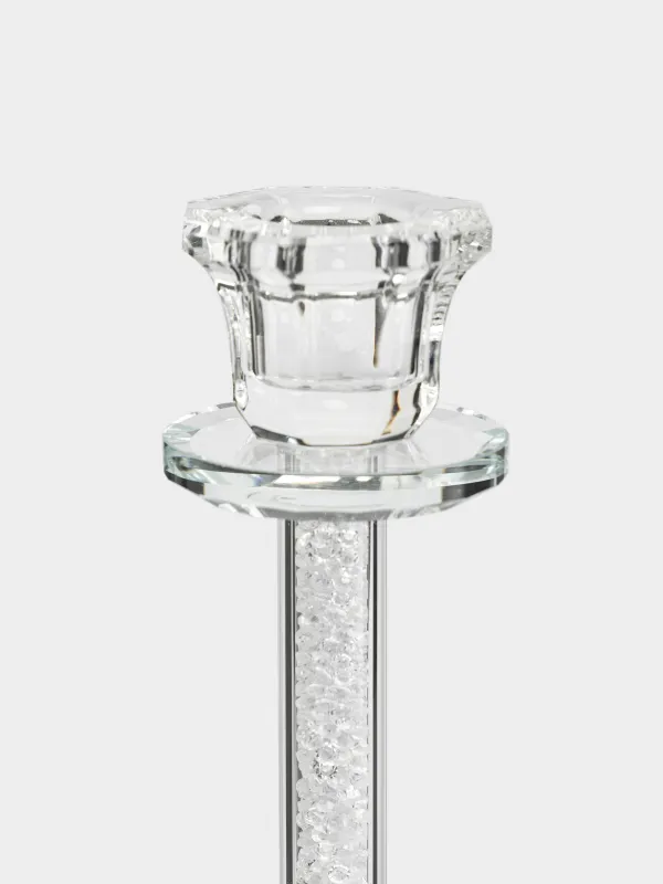 Подсвечник, 16 см, для тонкой свечи, Lux crystal, image-1