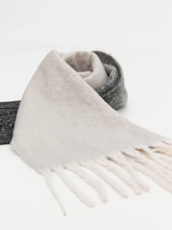 Шарф женский, 180x50 см, полиэстер, серо-бежевый, Loop, image-3