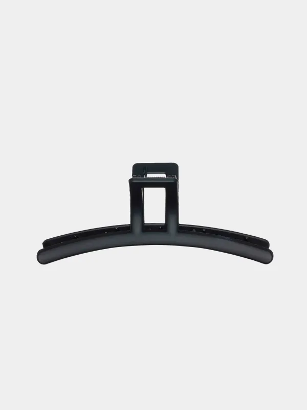 Заколка для волос, 11 см, пластик, черная, Крабик, Basic, image-0