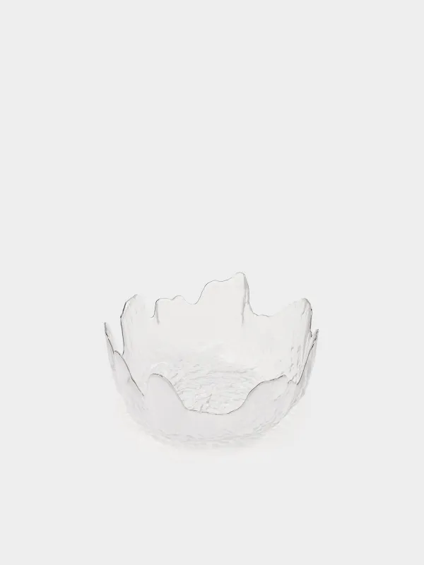 Салатник, 20х9 см, с серебристым кантом, Nautilus silver, image-1