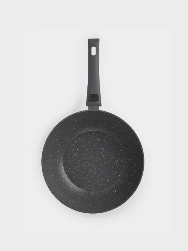 Вок, 28 см, с крышкой, съемная ручка, с покрытием, алюминий, Scandia, image-4