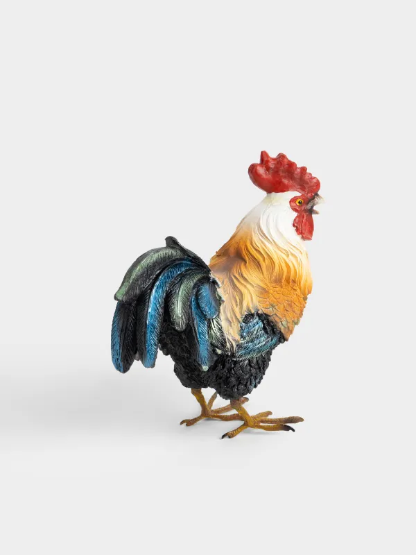 Статуэтка, 19 см, полирезин, коричнево-синяя, Петушок, Easter pullet, image-4