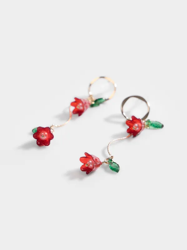 Серьги-пусеты, 2 шт, Цветы, Jewelry flower, image-3