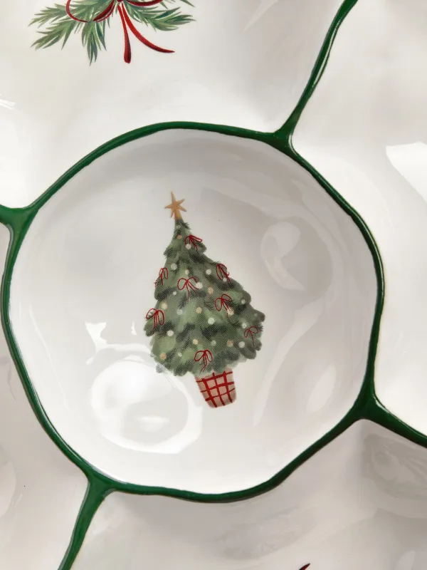 Менажница, 25 см, Нарядная елка с бантами, Christmas green, image-4