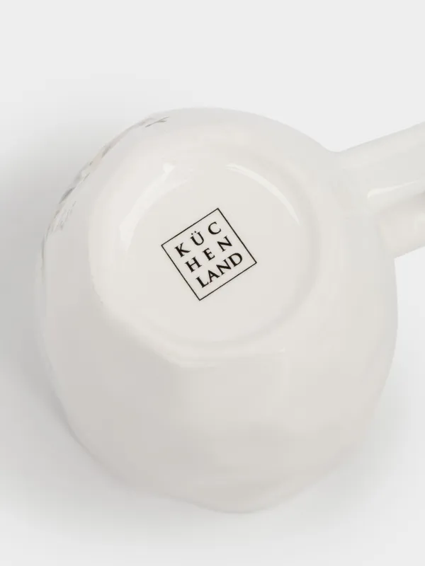 Кружка, 360 мл, керамика D, белая, Кролик с цветами, Natural Easter, image-3